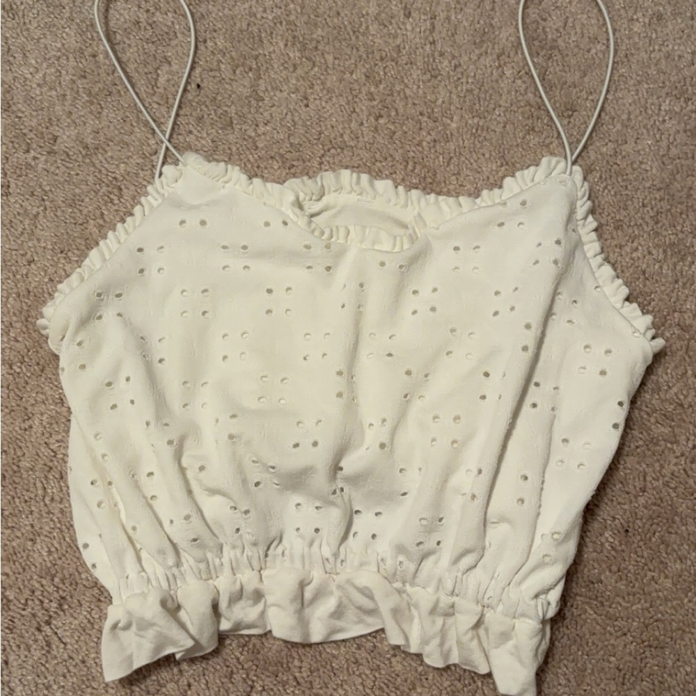 super cute eyelet cami top